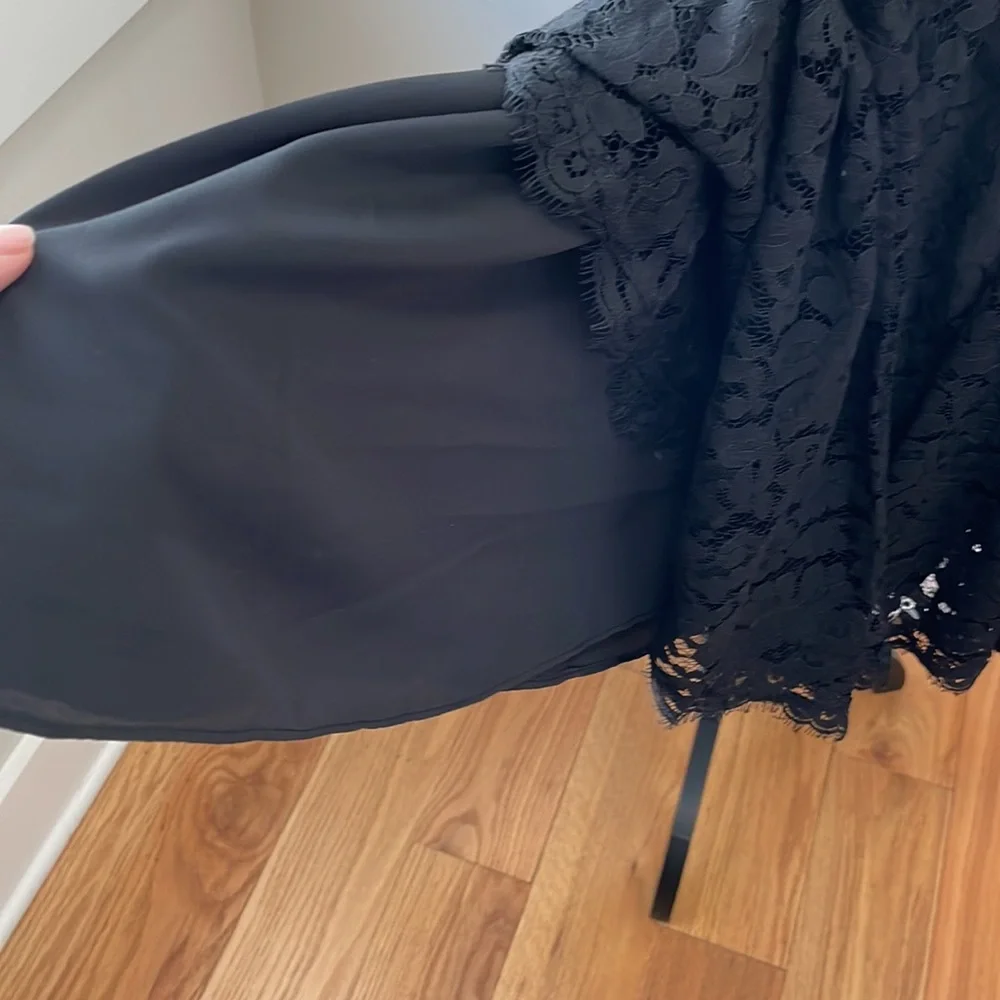 Joie Nanon B black lace sleeveless mini dress - Picture 11 of 16